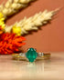 Bague Trilogie Emeraude 0.60 carat & Diamants "Anasthasia" - Elliade Paris