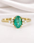 Bague Trilogie Émeraude 0.65 carat & Diamants "Fauve" - Elliade Paris