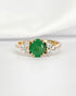 Bague Trilogie Émeraude 0.80 carat & Diamants 0.24 carat "Carolina" - Elliade Paris