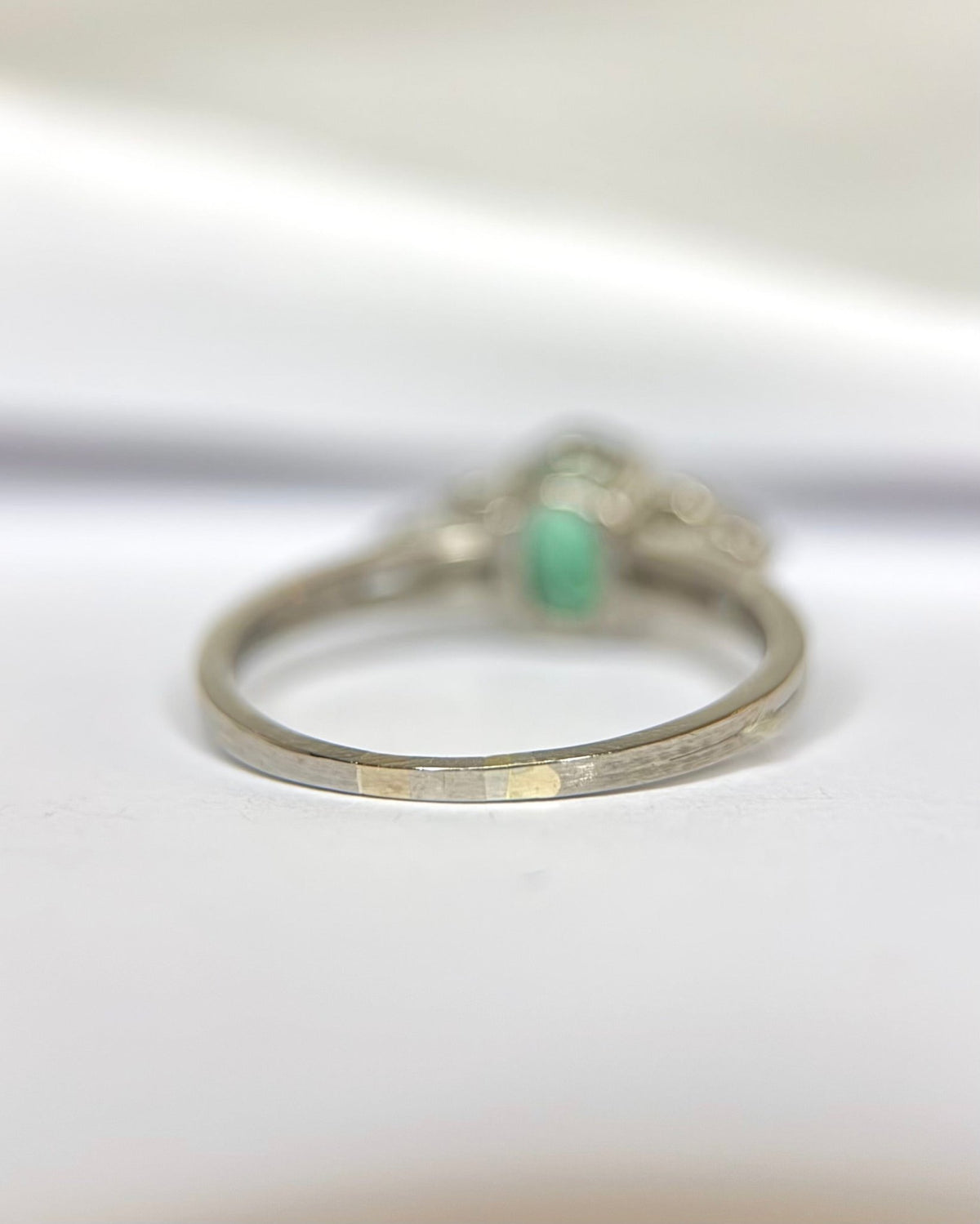 Bague Trilogie Émeraude 1 carat &amp; Diamants "Tristane" - Elliade Paris