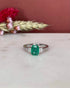 Bague Trilogie Émeraude 1.26 carat & Diamants Baguette "Marion" - Elliade Paris