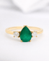 Bague Trilogie Émeraude 1.31 carat & Diamants "Naomé" - Elliade Paris