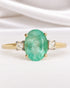 Bague Trilogie Émeraude 1.60 carat & Diamants "Agathe" - Elliade Paris