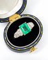 Bague Trilogie Émeraude 1.90 carat & Diamants 0.30 carat "Celeste" - Elliade Paris