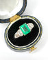 Bague Trilogie Émeraude 1.90 carat & Diamants 0.30 carat "Celeste" - Elliade Paris