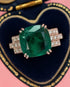 Bague Trilogie Émeraude 3.28 carats & Diamants 4.56g "Branar" - Elliade Paris