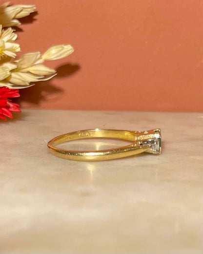 Bague Trilogie Emeraude &amp; Diamants &quot;Adia&quot; - Elliade Paris