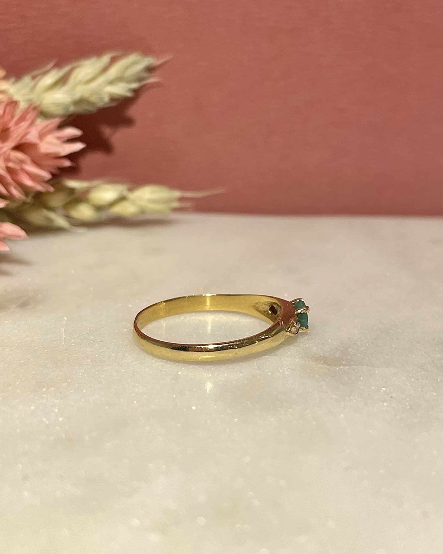 Bague Trilogie Emeraude &amp; Diamants &quot;Amari&quot; - Elliade Paris