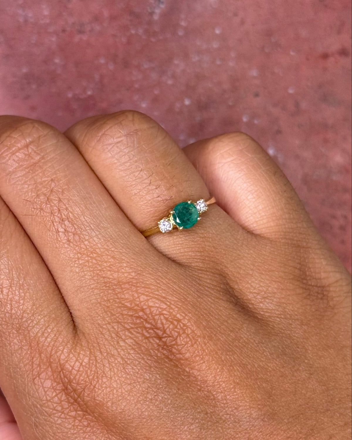 Bague Trilogie Émeraude &amp; Diamants "Antoinette" - Elliade Paris