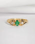 Bague Trilogie Émeraude & Diamants "Claudine" - Elliade Paris
