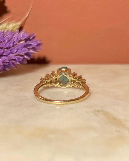 Bague Trilogie Emeraude &amp; Diamants &quot;Denise&quot; - Elliade Paris