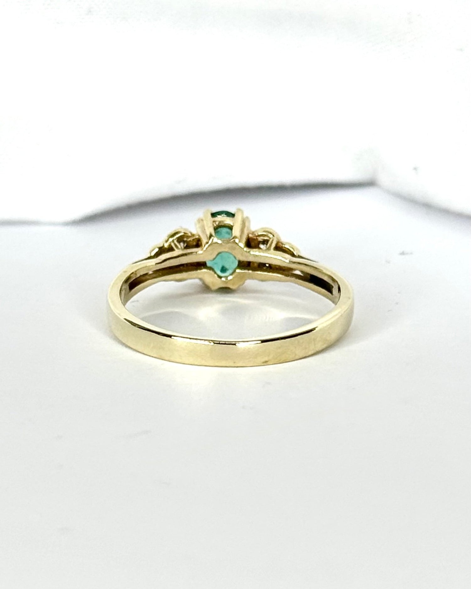 Bague Trilogie Émeraude &amp; Diamants "Germaine" - Elliade Paris