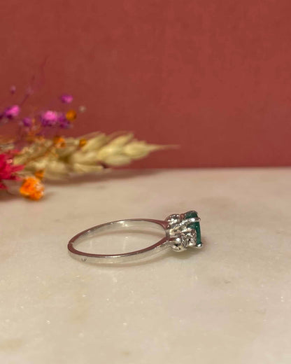 Bague Trilogie Emeraude &amp; Diamants &quot;Keyla&quot; - Elliade Paris