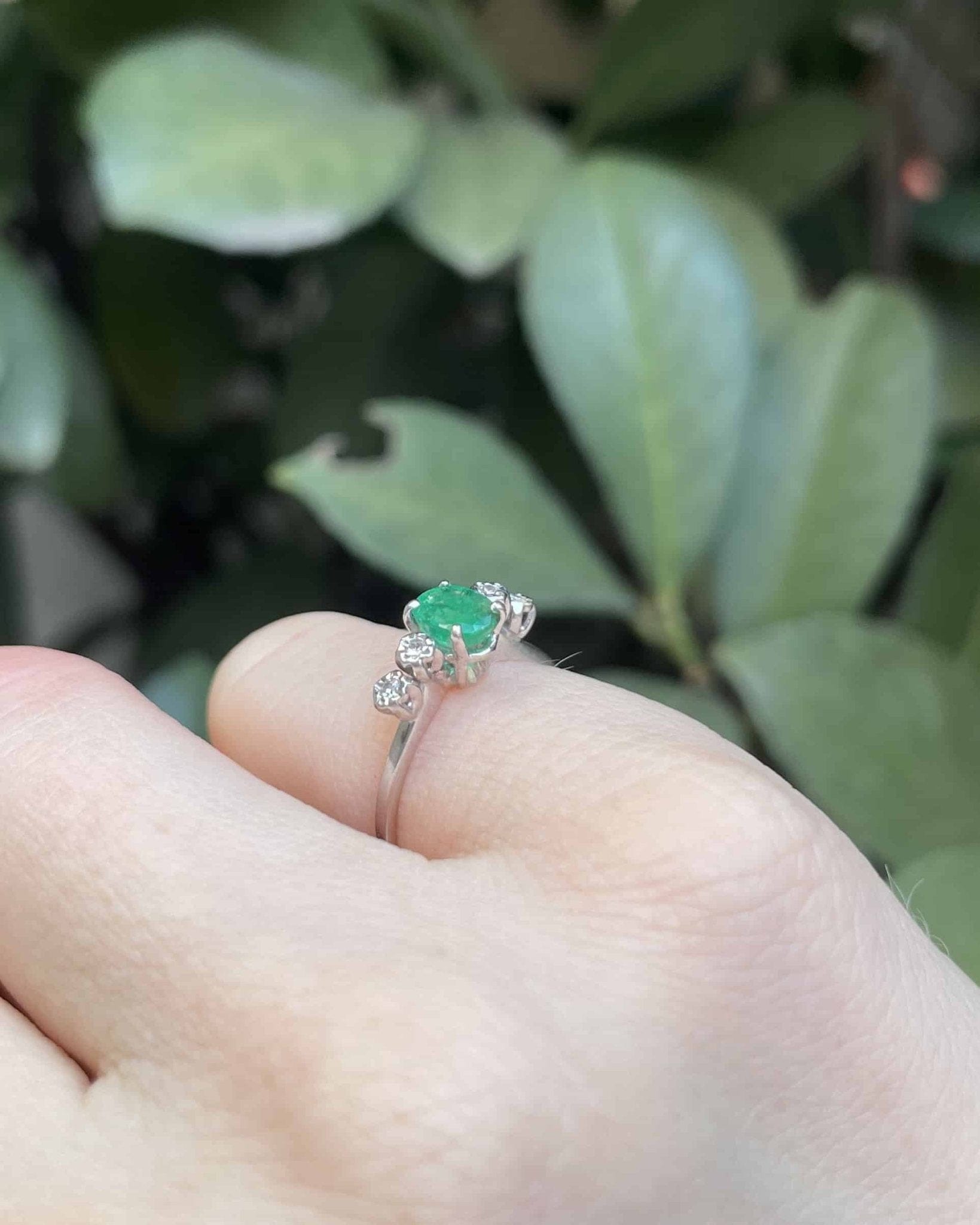 Bague Trilogie Emeraude &amp; Diamants "Keyla" - Elliade Paris