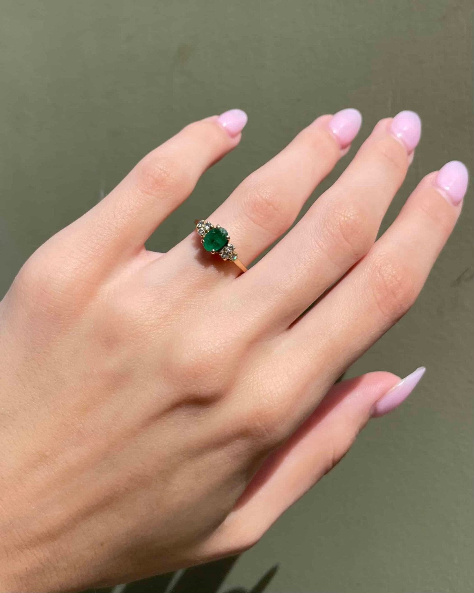Bague Trilogie Emeraude &amp; Diamants "Luciana" - Elliade Paris