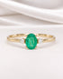 Bague Trilogie Émeraude & Diamants "Lucile" - Elliade Paris