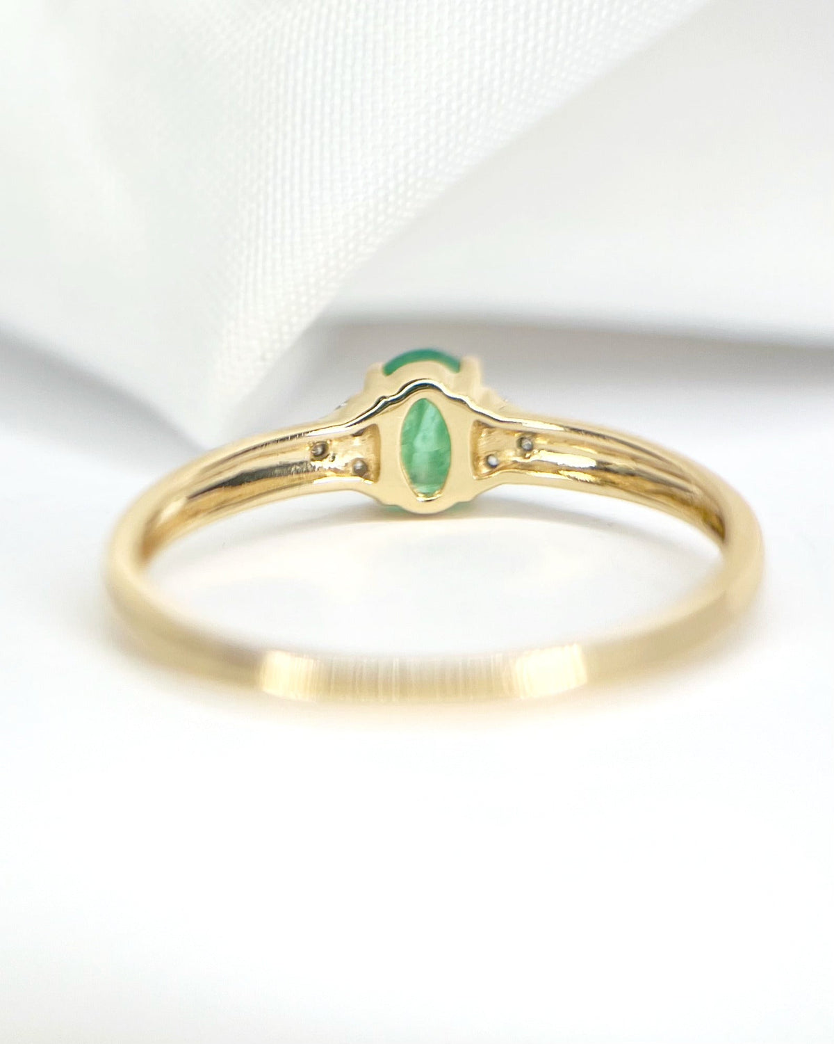 Bague Trilogie Émeraude &amp; Diamants "Naya" - Elliade Paris