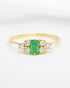 Bague Trilogie Émeraude & Diamants "Sacha" - Elliade Paris