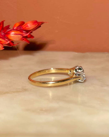 Bague Trilogie Emeraude &amp; Diamants &quot;Safa&quot; - Elliade Paris