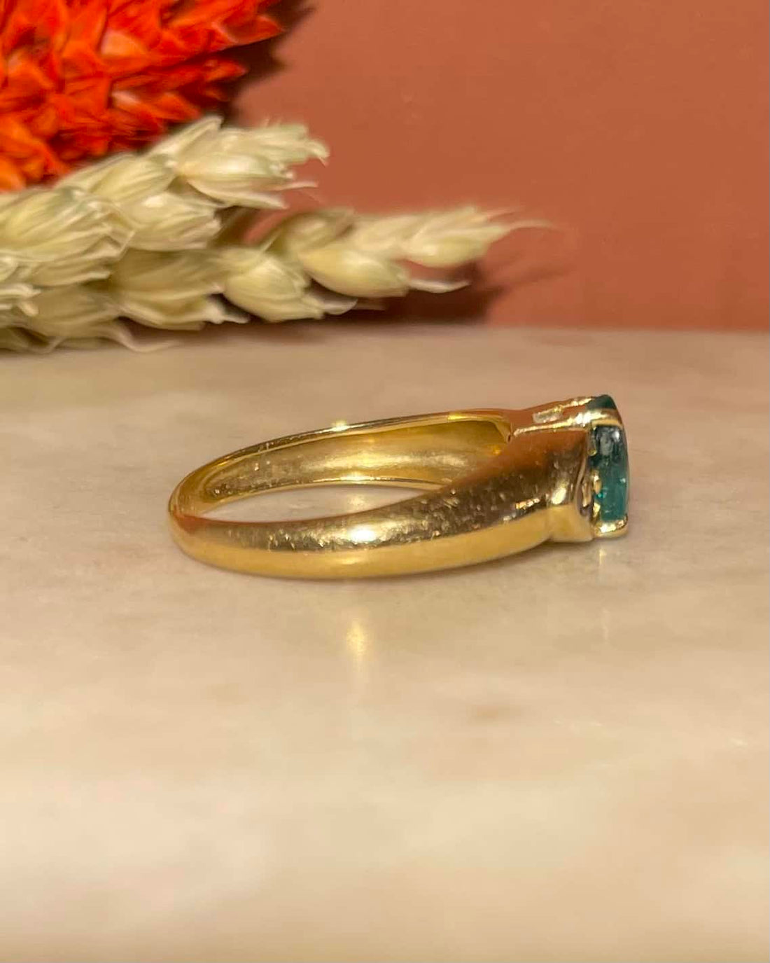 Bague Trilogie Emeraude 0.85 carat &amp; Diamants &quot;Daphné&quot;