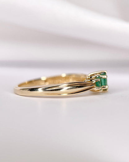 Bague Trilogie Émeraudes 0.50 carat "Maeva" - Elliade Paris