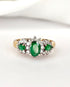 Bague Trilogie Émeraudes 1.05 carat & Diamants 0.40 carat "Diane" - Elliade Paris