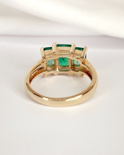 Bague Trilogie Émeraudes 2.40 carats "June" - Elliade Paris