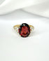 Bague Trilogie Grenat 5.17 carats & 6 Diamants "Irina" - Elliade Paris