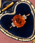 Bague Trilogie Grenat Spessartite 2.83 carats & Diamants "Clara" - Elliade Paris