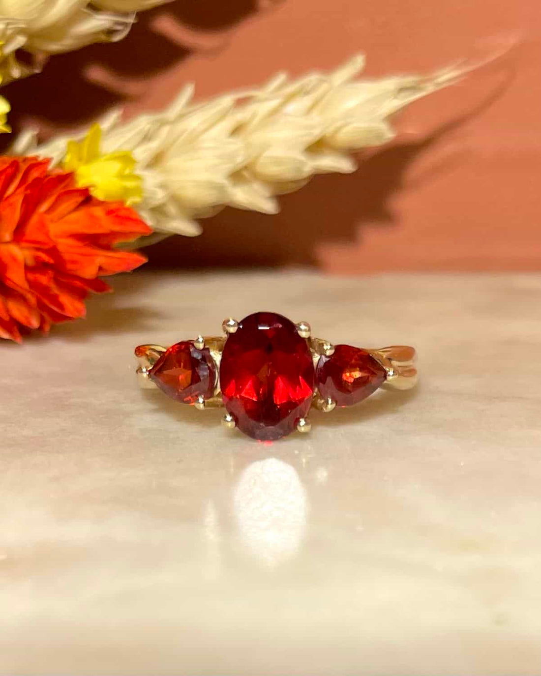 Bague Trilogie Grenats 2.20 carats &quot;Noha&quot;