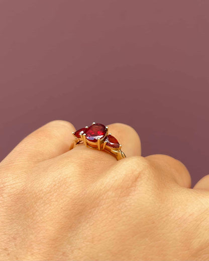 Bague Trilogie Grenats 2.20 carats &quot;Noha&quot;