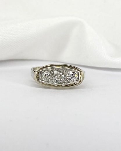 Bague Trilogie Jarretière Diamants 0.55 carat &quot;Tina&quot; - Elliade Paris