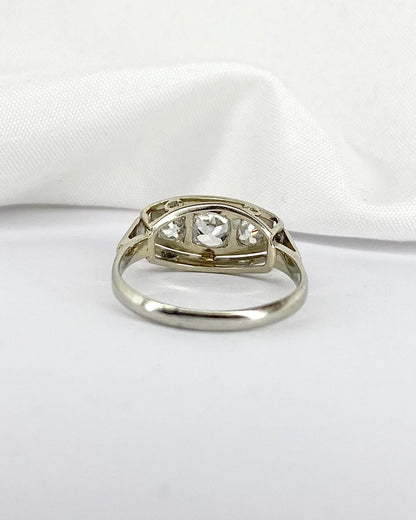 Bague Trilogie Jarretière Diamants 0.55 carat &quot;Tina&quot; - Elliade Paris