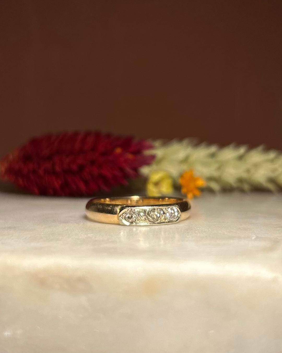 Bague Trilogie Jonc Diamants "Carolina" - Elliade Paris