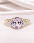 Bague Trilogie Kunzite 2.81 carats & Diamants "Sidoine" - Elliade Paris