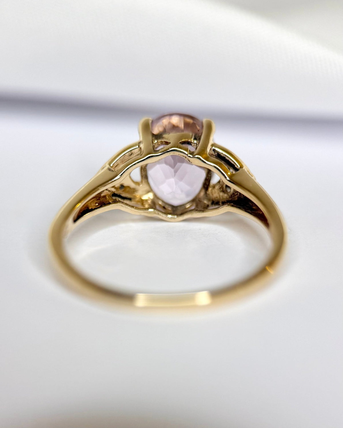 Bague Trilogie Kunzite 2.81 carats &amp; Diamants "Sidoine" - Elliade Paris