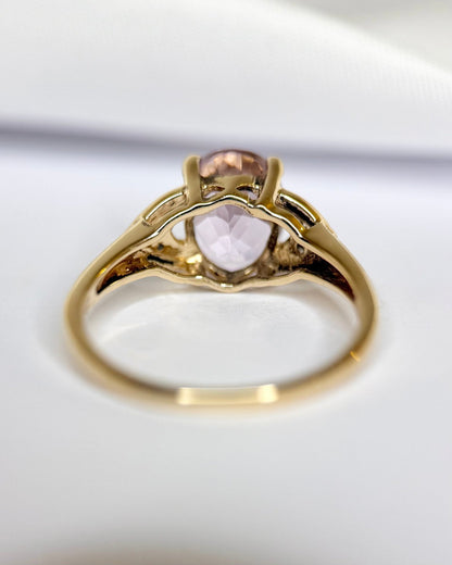 Bague Trilogie Kunzite 2.81 carats &amp; Diamants "Sidoine" - Elliade Paris