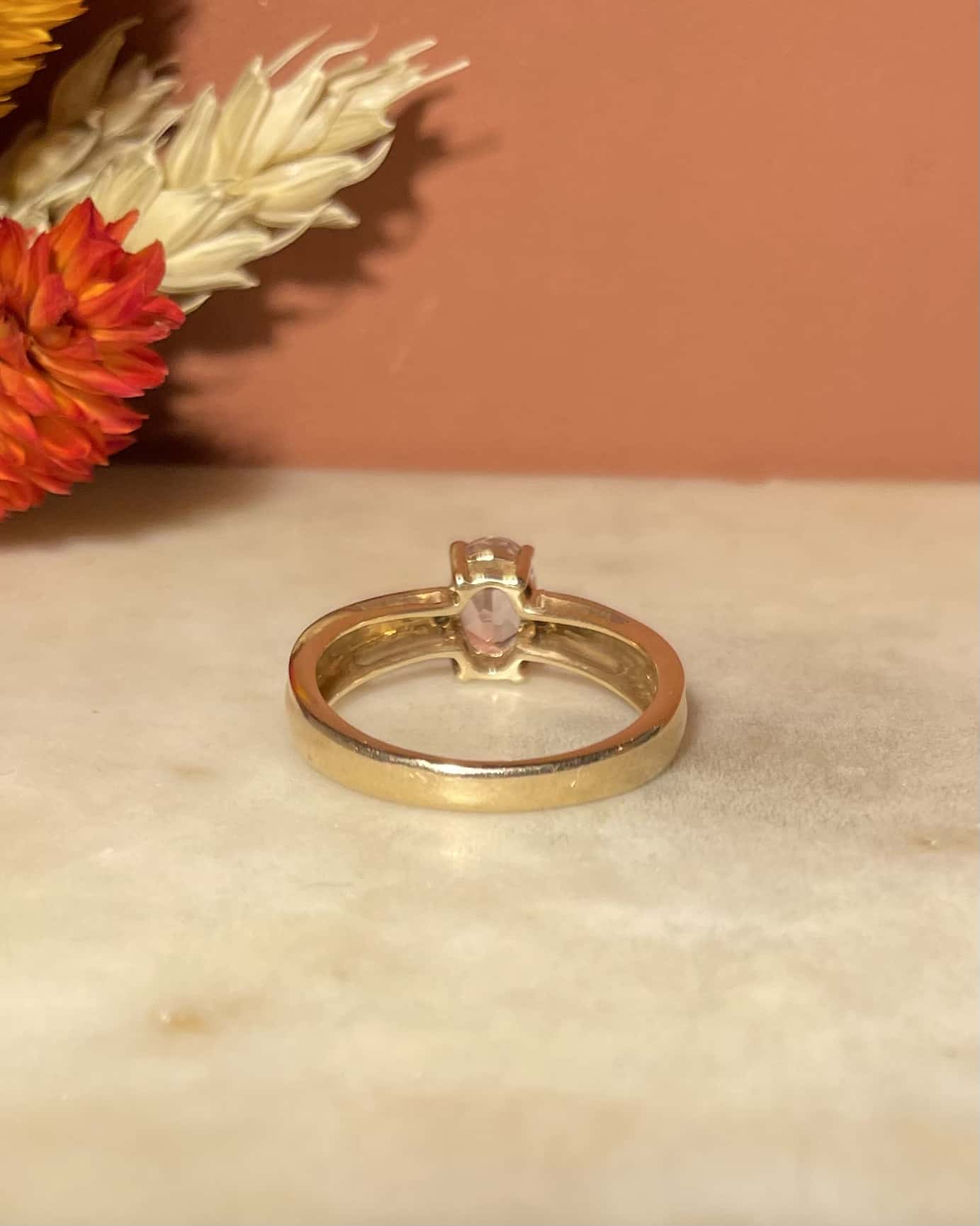 Bague Trilogie Kunzite &amp; Diamants "Agnès" - Elliade Paris