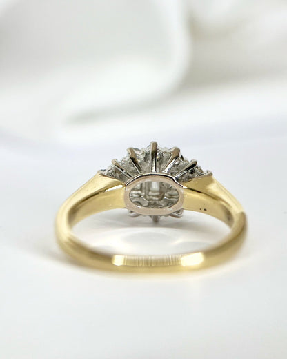 Bague Trilogie Marguerite Diamants 0.66 carat 4.43g "Geraldine" - Elliade Paris