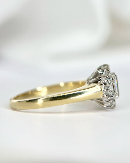 Bague Trilogie Marguerite Diamants 0.66 carat 4.43g "Geraldine" - Elliade Paris