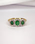 Bague Trilogie Marguerite Émeraudes & 28 Diamants "Julianne" - Elliade Paris