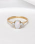 Bague Trilogie Opale 0.51 carat & Diamants "Phénix" - Elliade Paris