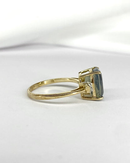 Bague Trilogie Opale 2.60 carats &amp; Diamants "Coraline" - Elliade Paris