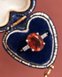 Bague Trilogie Opale de Feu 1.61 carat & Diamants "Mégane" - Elliade Paris