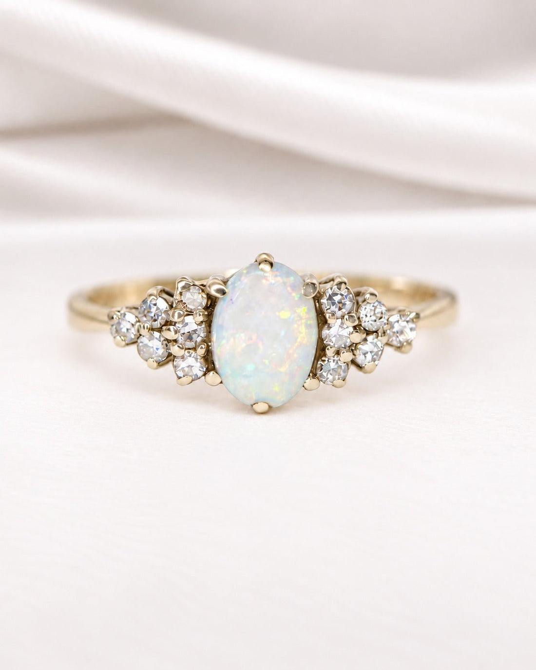 Bague Trilogie Opale &amp; Diamants "Léonie" - Elliade Paris