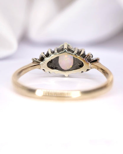 Bague Trilogie Opale &amp; Diamants "Léonie" - Elliade Paris