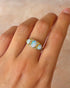 Bague Trilogie Opales 0.52 carat & Diamants "Flamine" - Elliade Paris