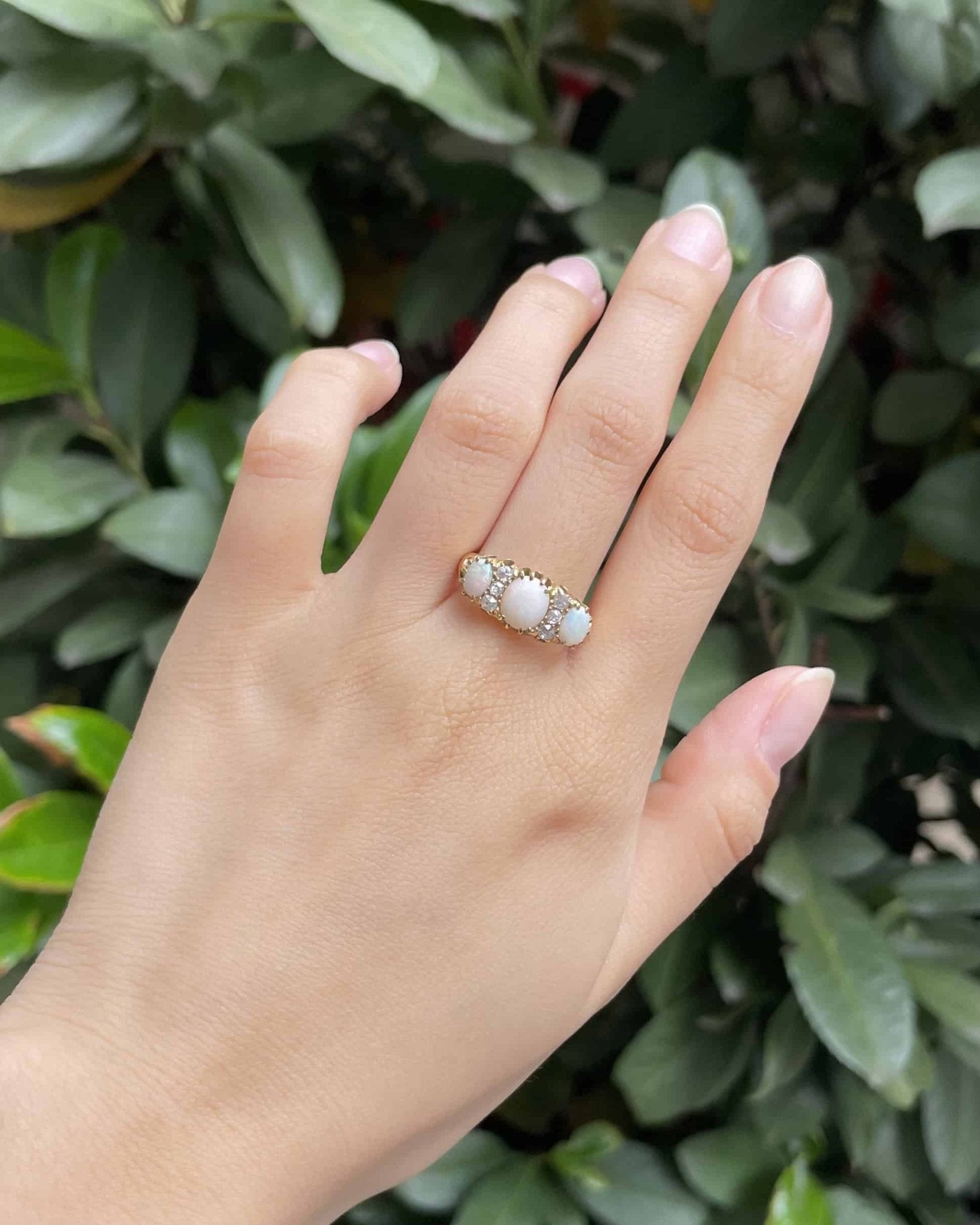 Bague Trilogie Opales &amp; Diamants "Racheal" - Elliade Paris