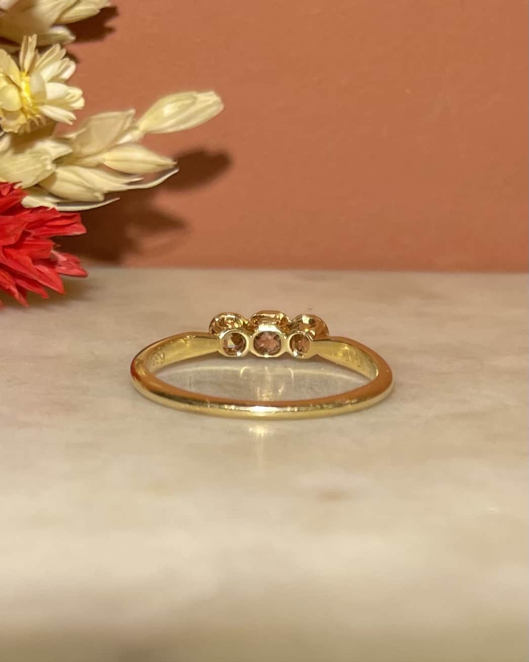Bague Vintage Trilogie Diamants "Demet"