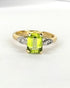 Bague Trilogie Péridot 1.80 carat & Diamants 3.53g "Anissa" - Elliade Paris